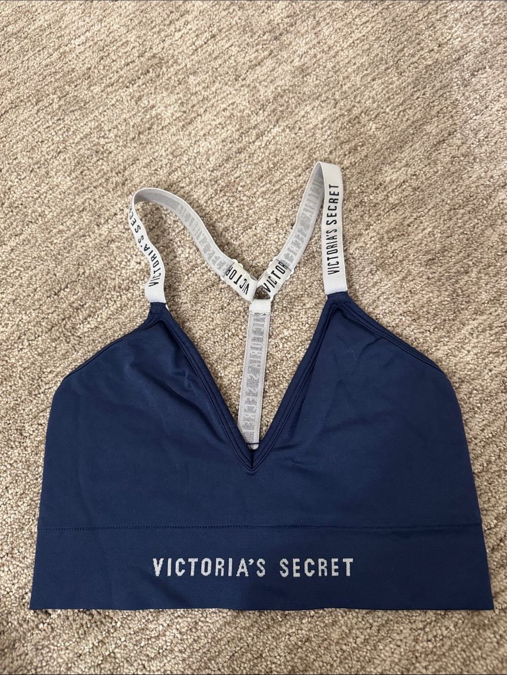 Victoria's Secret Navy Logo Strap Sports Bralette